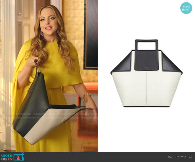 Giaquinto Big Tote Tote Bag In Black worn by Fallon Carrington (Elizabeth Gillies) on Dynasty