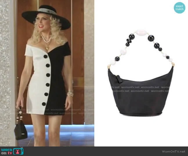 Cult Gaia Gia shoulder bag worn by Alexis Carrington (Elaine Hendrix) on Dynasty