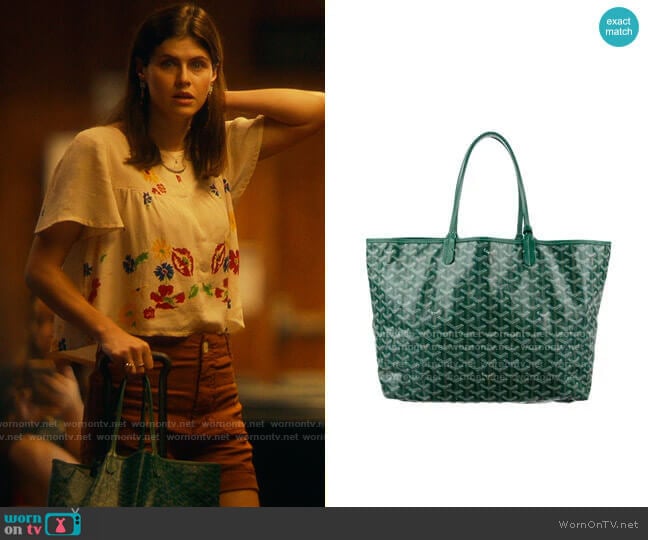 Goyard St Louis Tote worn by Rachel Patton (Alexandra Daddario) on The White Lotus
