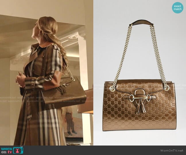 Gucci Emily Chain Shoulder Large Bag worn by Fallon Carrington (Elizabeth Gillies) on Dynasty