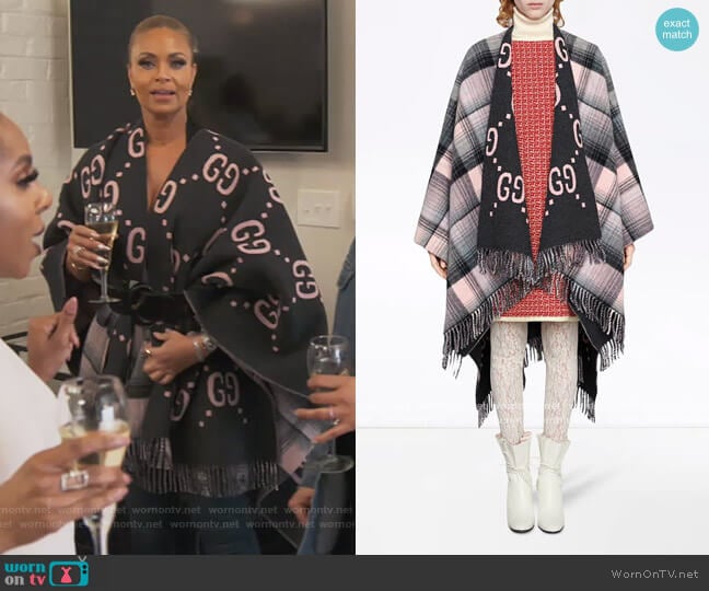 WornOnTV: Gizelle's Gucci logo poncho on The Real Housewives of