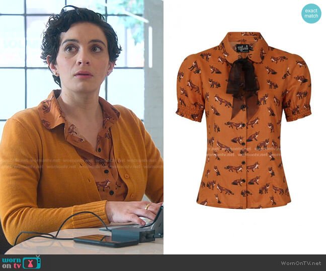 Hell Bunny Vixey Fox Print Top