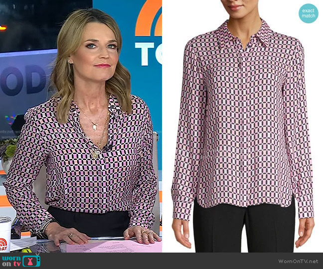 Elie Tahari Ingunn Shirt worn by Savannah Guthrie on Today