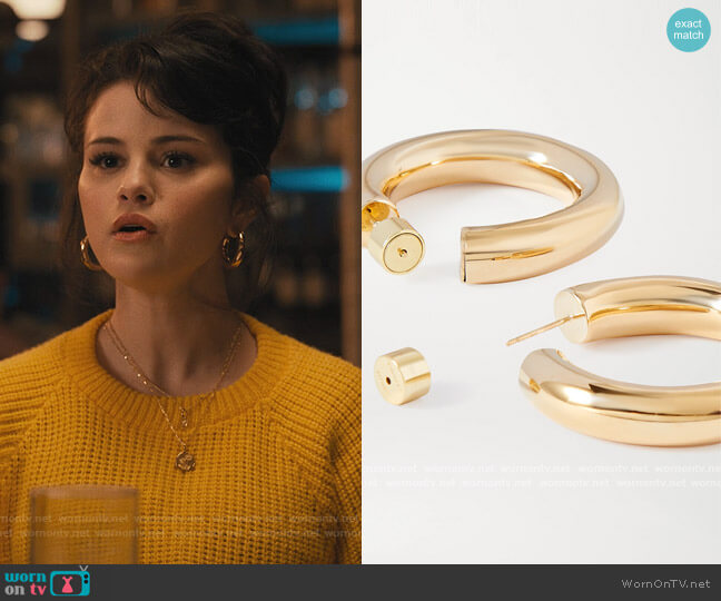 Jennifer Fisher Mini Samira Hoops worn by Mabel Mora (Selena Gomez) on Only Murders in the Building