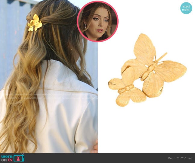 Jennifer Behr Mazarine Bobby Pin worn by Fallon Carrington (Elizabeth Gillies) on Dynasty