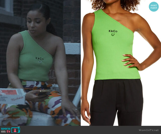 Kkco One-Shoulder Rib Tank worn by Tiffany (Hannaha Hall) on The Chi