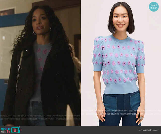 Kate Spade Marker Floral Sweater worn by Tabitha Tate (Erinn Westbrook) on Riverdale
