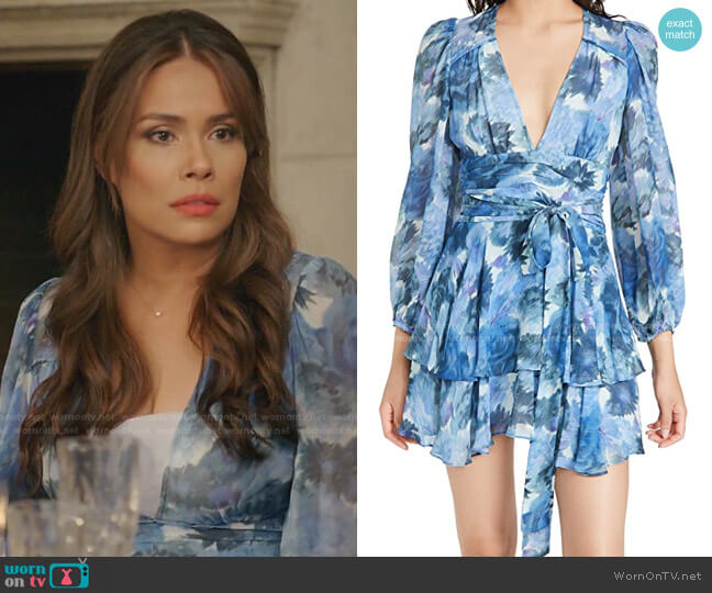 LoveShackFancy Lincoln Dress worn by Cristal Jennings (Daniella Alonso) on Dynasty