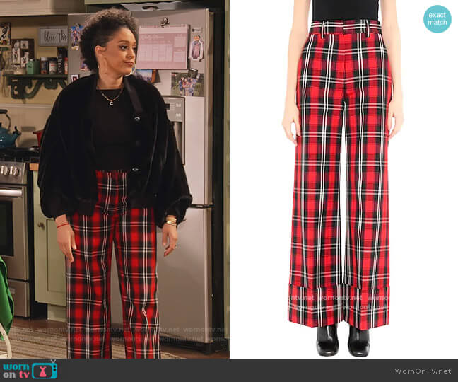 MSGM Casual pants worn by Cocoa McKellan (Tia Mowry-Hardrict) on Family Reunion