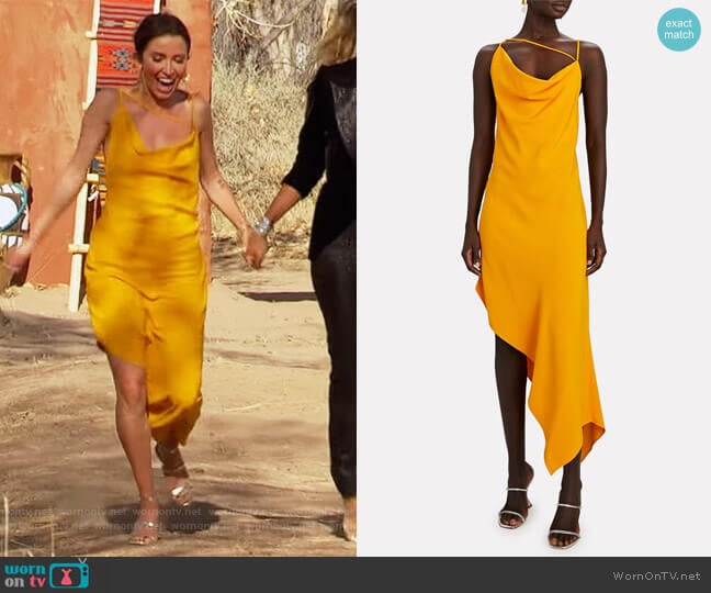 Monse Asymmetric Crepe Slip Dress worn by Kaitlyn Bristowe on The Bachelorette