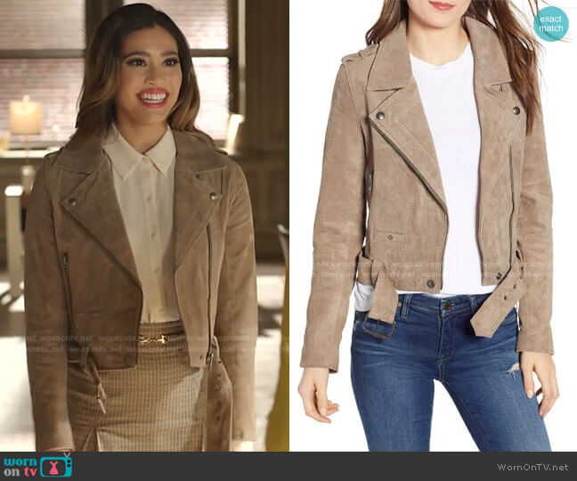 BlankNYC Morning Suede Moto Jacket