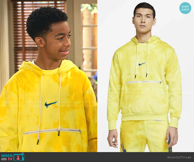 Nike Peace Love Basketball Hoodie worn by Shaka McKellan (Isaiah Russell-Bailey) on Family Reunion