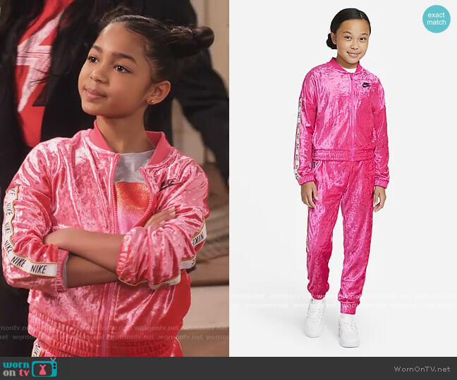 Nike Velour Tracksuit worn by Ami (Jordyn Raya James) on Family Reunion