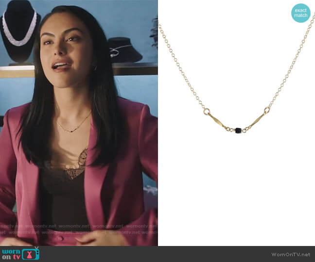 Peggy Li Single Stone Necklace worn by Veronica Lodge (Camila Mendes) on Riverdale