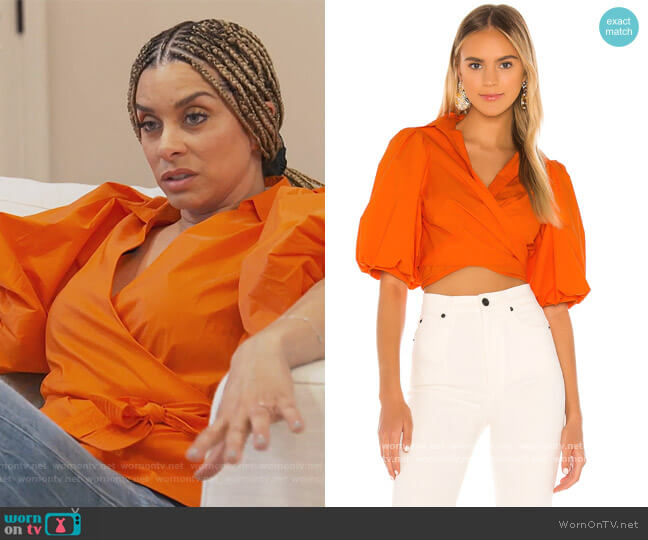 Petersyn Cellini Blouse worn by Robyn Dixon on The Real Housewives of Potomac