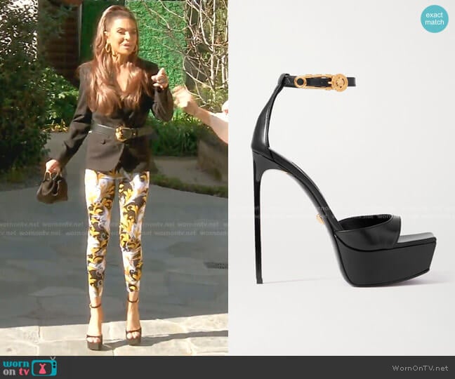 Versace Platform Sandals worn by Lisa Rinna on The Real Housewives of Beverly Hills