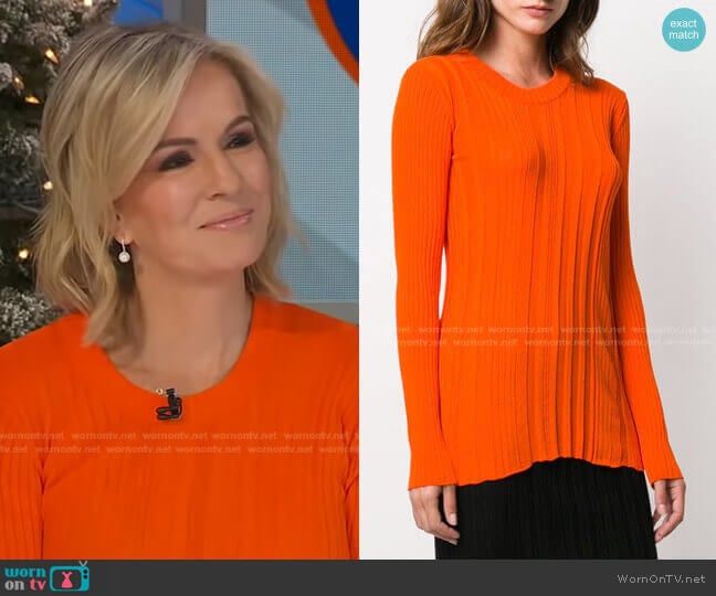 Courreges Ribbed Knit Jumper worn by Dr. Jennifer Ashton on Good Morning America