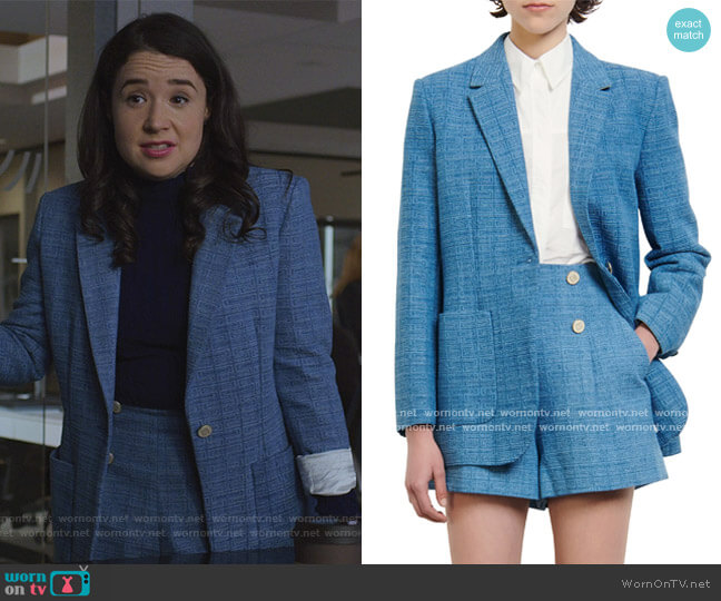 Sandro Double Breasted Blazer worn by Marissa Gold (Sarah Steele) on The Good Fight