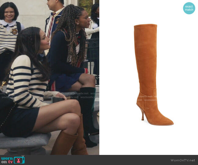 Sigerson Morrison Halie Knee High Boot worn by Luna La (Zión Moreno) on Gossip Girl