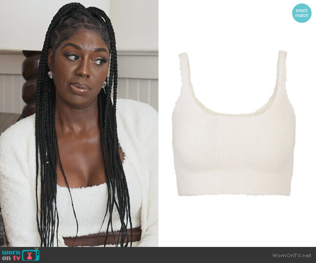 Skims Cozy Knit Crop Camisole worn by Wendy Osefo on The Real Housewives of Potomac