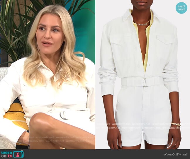 Standard Darcy Cotton Twill Romper worn by Morgan Stewart on E! News
