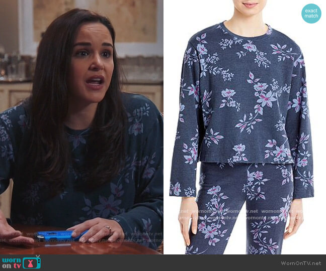 Sundry Dark Floral Sweatshirt worn by Amy Santiago (Melissa Fumero) on Brooklyn Nine-Nine
