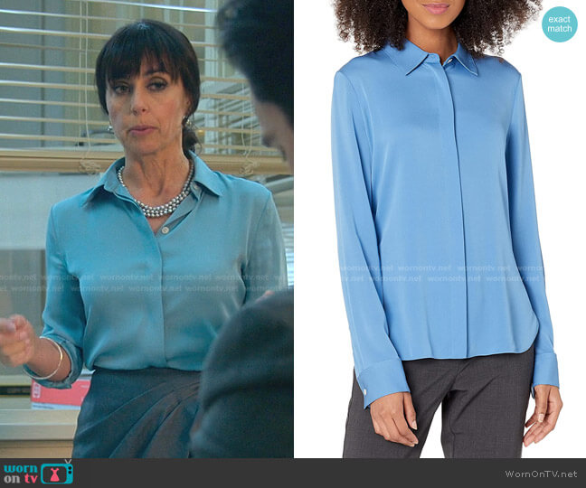 Theory Classic Fitted Shirt worn by Kathleen Gale (Constance Zimmer) on Good Trouble
