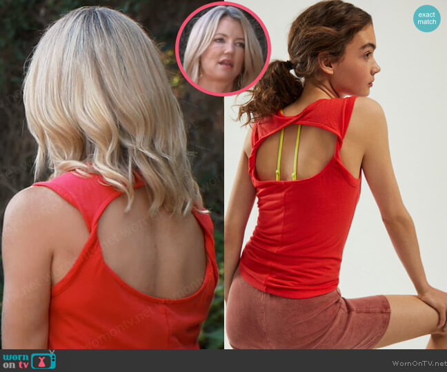 Anthropologie Twist-Back Tank worn by Nina Reeves (Cynthia Watros) on General Hospital