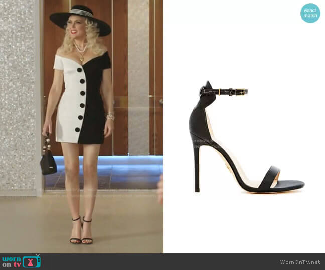 Veerah Venus Sandals worn by Alexis Carrington (Elaine Hendrix) on Dynasty