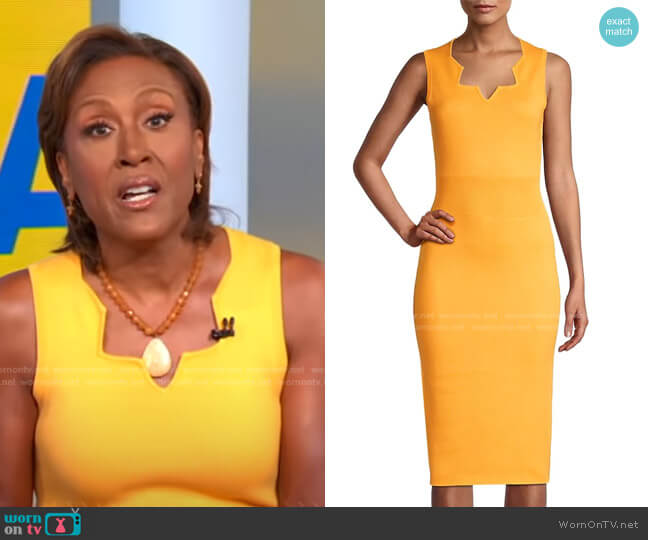 Victor Glemaud Cotton-Cashmere Sheath Dress worn by Robin Roberts on Good Morning America