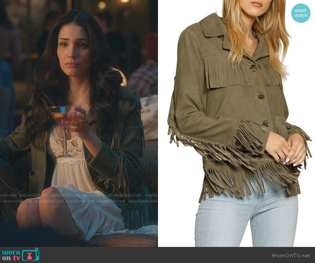 Walter Baker Fringed suede jacket worn by Luna La (Zión Moreno) on Gossip Girl