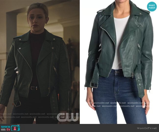 Walter Baker Allison Leather Moto Jacket worn by Betty Cooper (Lili Reinhart) on Riverdale