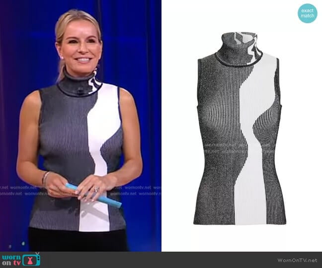 Solace London Zetta Turtleneck Top worn by Dr. Jennifer Ashton on Good Morning America