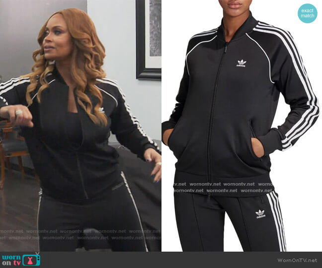Adidas Primeblue SST Track Jacket worn by Gizelle Bryant on The Real Housewives of Potomac