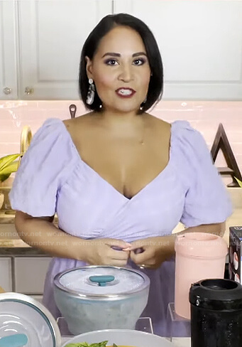 Alejandra Ramos’s lilac puff sleeve dress on Today
