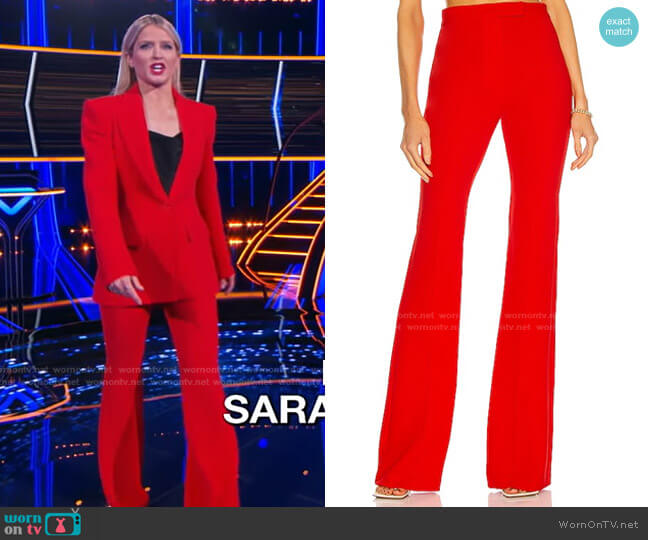 Alex Perry Rene Trousers worn by Sara Haines on The Chase