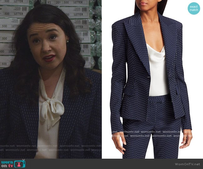 Altuzarra Kaiyo Wool Jacket worn by Marissa Gold (Sarah Steele) on The Good Fight
