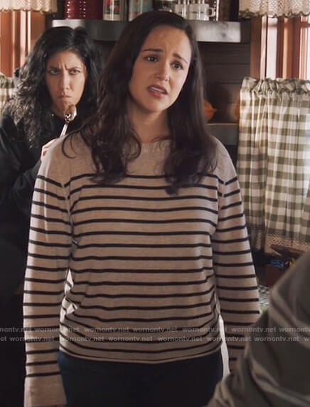 Amy’s striped cashmere sweater on Brooklyn Nine-Nine
