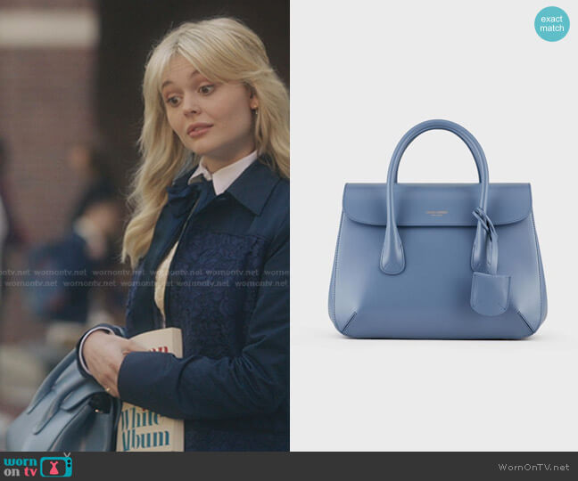 Giorgio Armani Small Hand-Finished Calfskin La Prima Bag worn by Audrey Hope (Emily Alyn Lind) on Gossip Girl