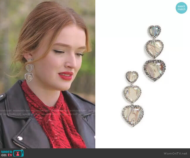 Dannijo Tate Earrings worn by Kirby Anders (Maddison Brown) on Dynasty