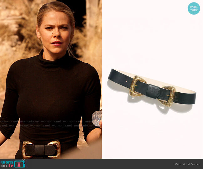 B-Low the Belt Pharaoh Double Buckle Belt worn by Isobel Evans-Bracken (Lily Cowles) on Roswell New Mexico