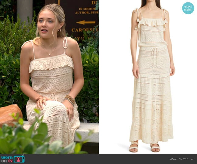 ba&sh Cal Dres worn by Faith Newman (Reylynn Caster) on The Young and the Restless