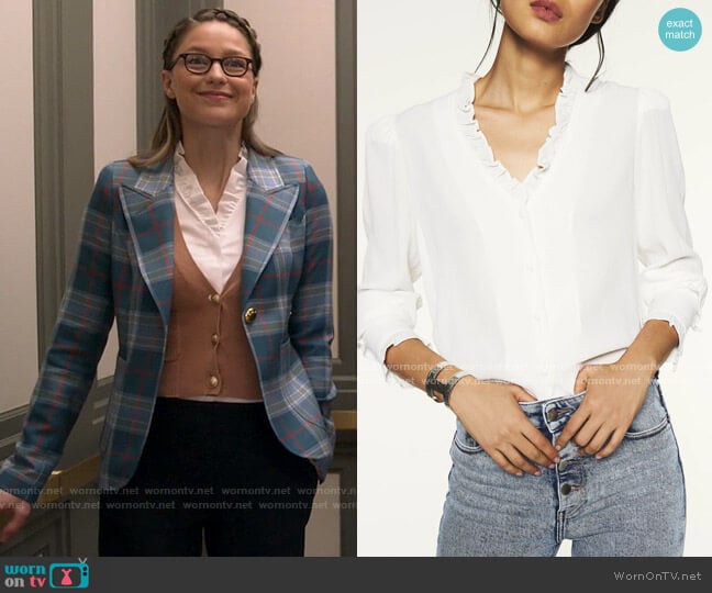 ba&sh Unity Blouse worn by Kara Danvers (Melissa Benoist) on Supergirl