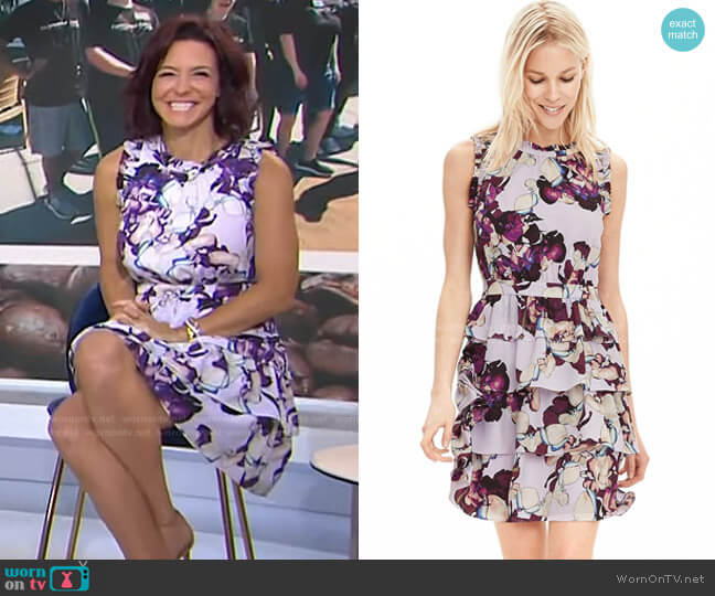 Banana Republic Synthetic Floral Ruffle Dress