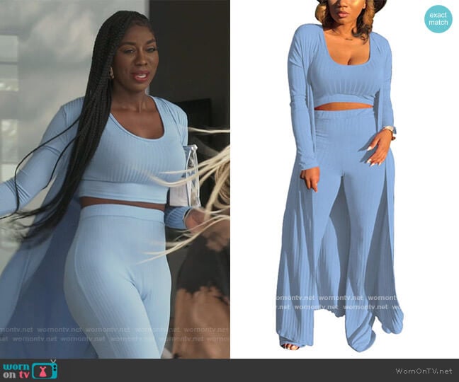 BBPawning Store Open Cardigan and Tank Top worn by Wendy Osefo on The Real Housewives of Potomac