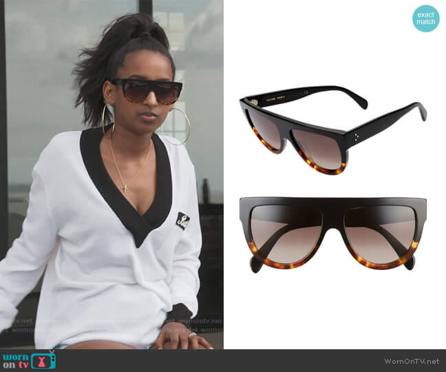 Celine 58mm Universal Fit Flat Top Sunglasses