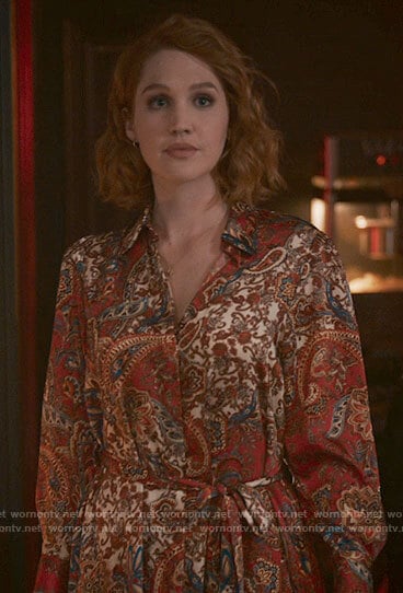 Corinne’s paisley shirtdress on The Republic of Sarah