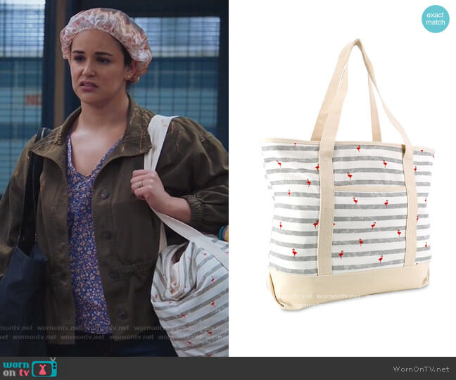 Dalix Heavy Cotton Canvas in Flamingo worn by Amy Santiago (Melissa Fumero) on Brooklyn Nine-Nine