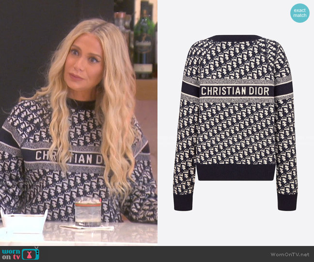 Christian Dior Reversible Crew-Neck Sweater worn by Dorit Kemsley on The Real Housewives of Beverly Hills
