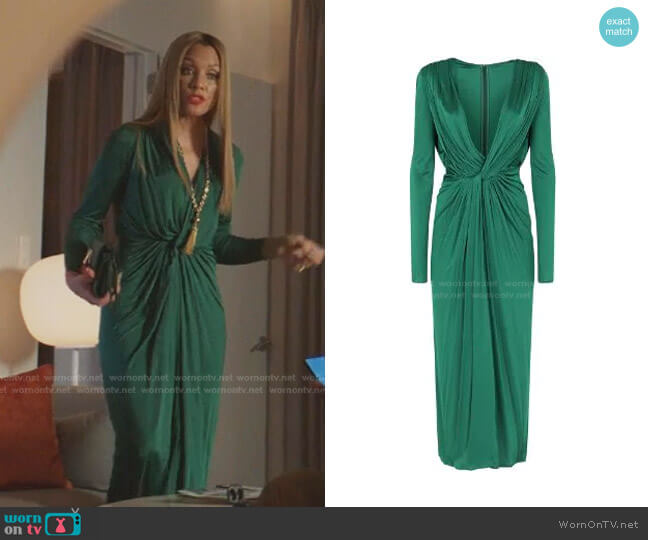 Dolce & Gabbana Long Sleeve Midi Dress worn by Dominique Deveraux (Michael Michele) on Dynasty